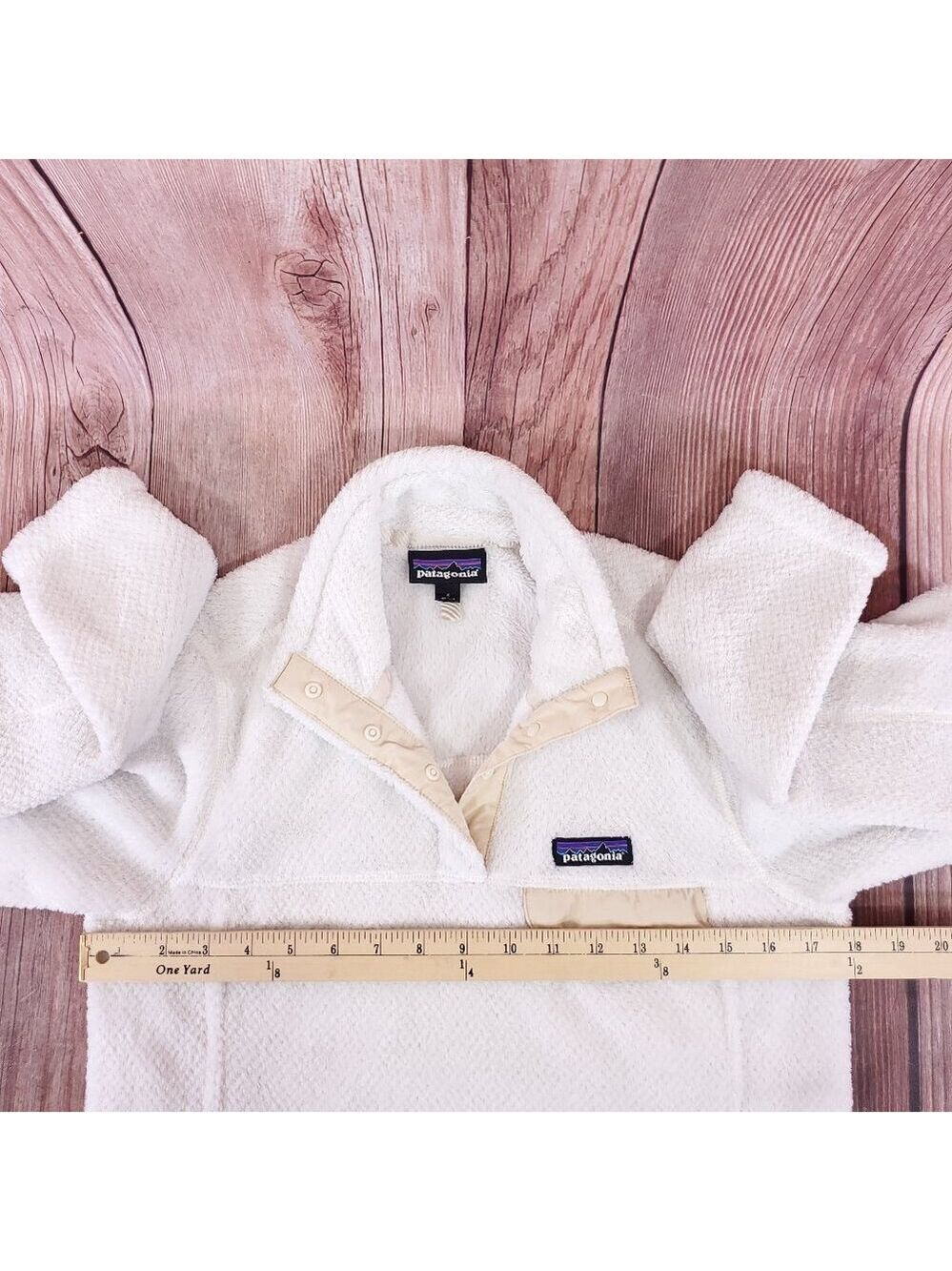 Patagonia Womens Small Re-Tool Snap-T Pullover Polartec Thermal Pro White 25443 - Picture 15 of 16